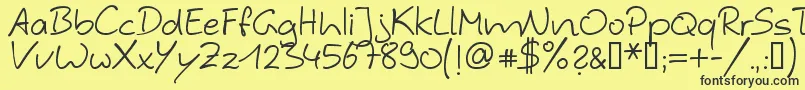 Hybi4 Font – Black Fonts on Yellow Background