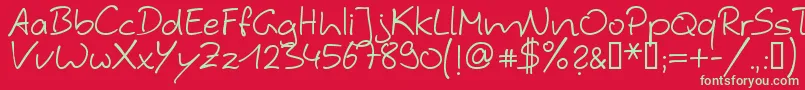 Hybi4 Font – Green Fonts on Red Background