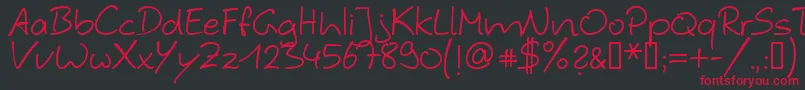 Hybi4 Font – Red Fonts on Black Background