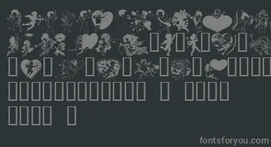 LmCupids font – Gray Fonts On Black Background