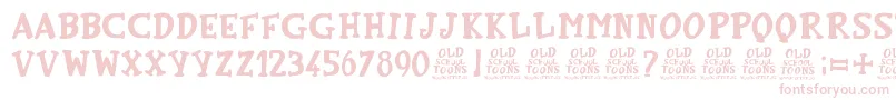 OldSchoolToons Font – Pink Fonts on White Background