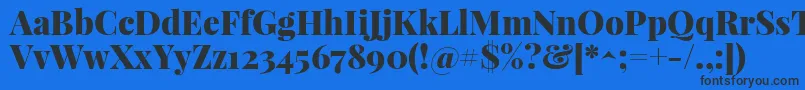 PlayfairdisplayBlack Font – Black Fonts on Blue Background