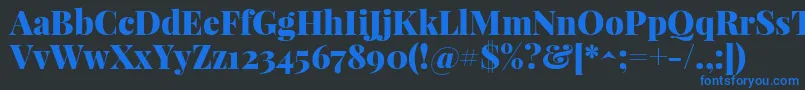 PlayfairdisplayBlack Font – Blue Fonts on Black Background