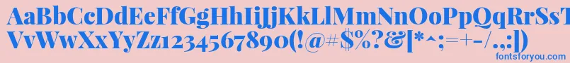 PlayfairdisplayBlack Font – Blue Fonts on Pink Background