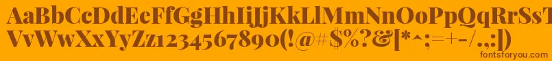 PlayfairdisplayBlack Font – Brown Fonts on Orange Background