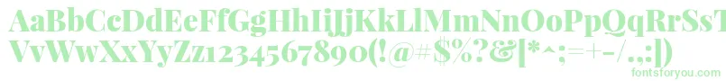 PlayfairdisplayBlack Font – Green Fonts on White Background