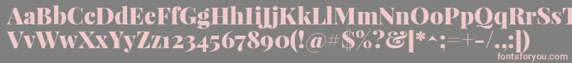 PlayfairdisplayBlack Font – Pink Fonts on Gray Background