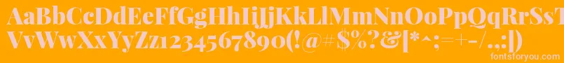 PlayfairdisplayBlack Font – Pink Fonts on Orange Background