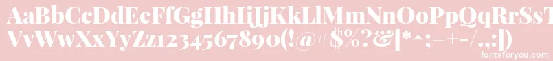 PlayfairdisplayBlack Font – White Fonts on Pink Background