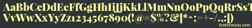 PlayfairdisplayBlack Font – Yellow Fonts on Black Background