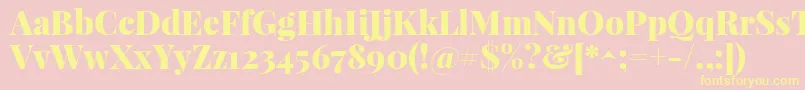 PlayfairdisplayBlack Font – Yellow Fonts on Pink Background