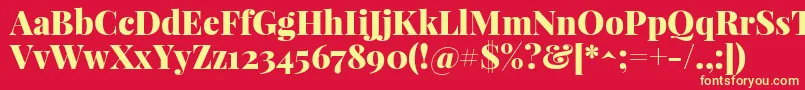 PlayfairdisplayBlack Font – Yellow Fonts on Red Background