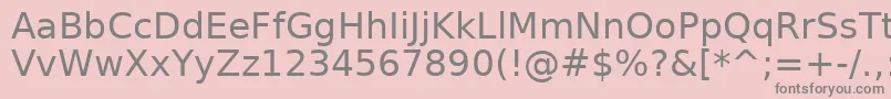 BitstreamVeraSans Font – Gray Fonts on Pink Background