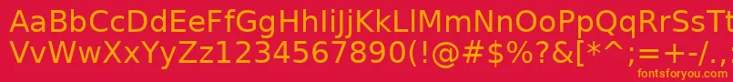 BitstreamVeraSans Font – Orange Fonts on Red Background