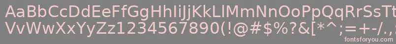 BitstreamVeraSans Font – Pink Fonts on Gray Background