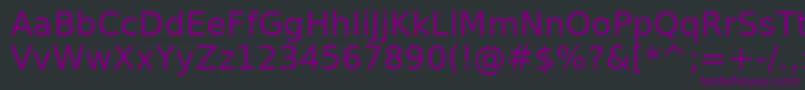 BitstreamVeraSans Font – Purple Fonts on Black Background