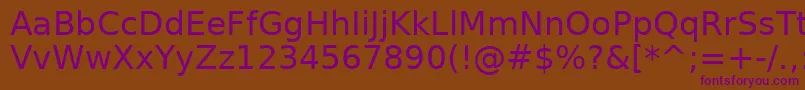 BitstreamVeraSans Font – Purple Fonts on Brown Background