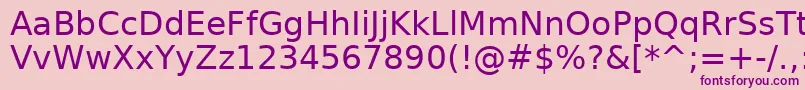 BitstreamVeraSans Font – Purple Fonts on Pink Background