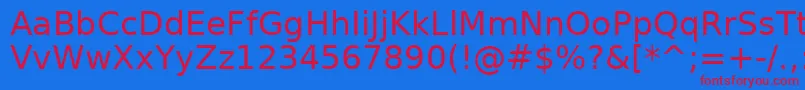 BitstreamVeraSans Font – Red Fonts on Blue Background