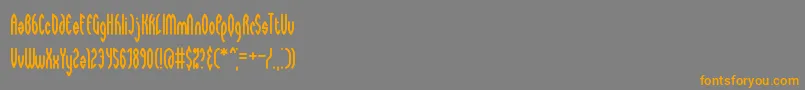 Wayward-Schriftart – Orangefarbene Schriften auf grauem Hintergrund