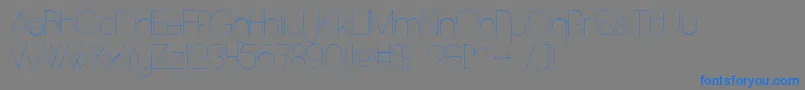 EuropeundergroundLight-Schriftart – Blaue Schriften auf grauem Hintergrund