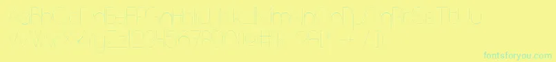 EuropeundergroundLight Font – Green Fonts on Yellow Background