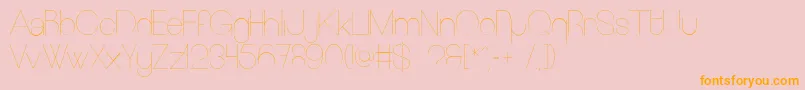 EuropeundergroundLight-Schriftart – Orangefarbene Schriften auf rosa Hintergrund