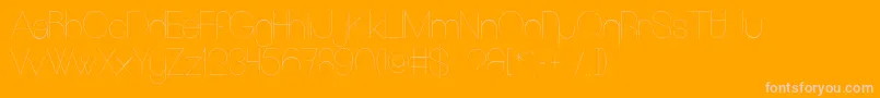 EuropeundergroundLight Font – Pink Fonts on Orange Background