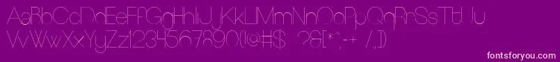 EuropeundergroundLight Font – Pink Fonts on Purple Background