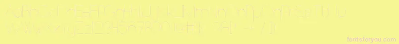 EuropeundergroundLight Font – Pink Fonts on Yellow Background