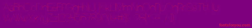 EuropeundergroundLight Font – Red Fonts on Purple Background