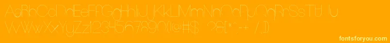 EuropeundergroundLight Font – Yellow Fonts on Orange Background