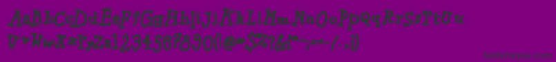 Sketchingslabbold-Schriftart – Schwarze Schriften auf violettem Hintergrund