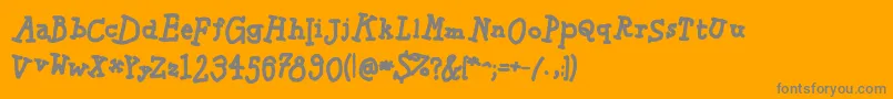 Sketchingslabbold Font – Gray Fonts on Orange Background