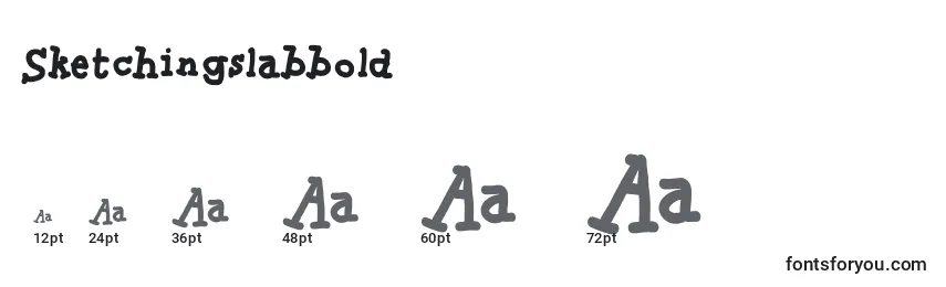 Sketchingslabbold Font Sizes