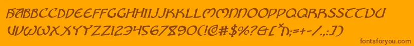 Brinathynrot Font – Brown Fonts on Orange Background