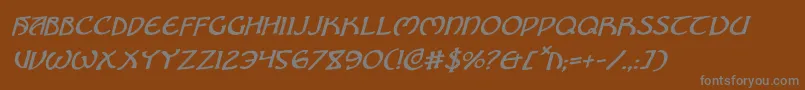 Brinathynrot Font – Gray Fonts on Brown Background