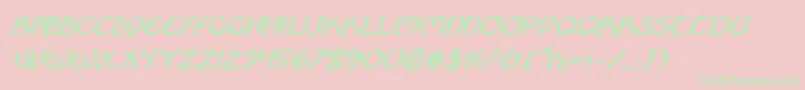 Brinathynrot Font – Green Fonts on Pink Background