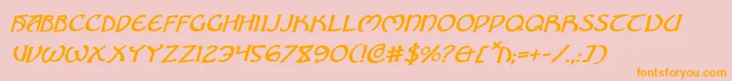 Brinathynrot Font – Orange Fonts on Pink Background