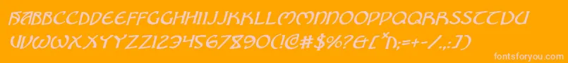 Brinathynrot Font – Pink Fonts on Orange Background
