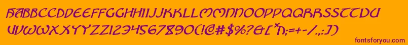 Brinathynrot Font – Purple Fonts on Orange Background