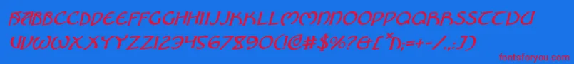 Brinathynrot Font – Red Fonts on Blue Background