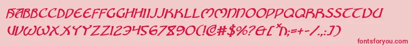 Brinathynrot Font – Red Fonts on Pink Background