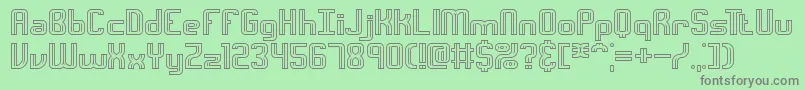 Intersc Font – Gray Fonts on Green Background