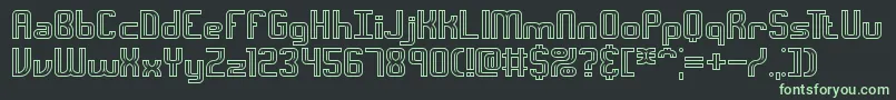 Intersc Font – Green Fonts on Black Background