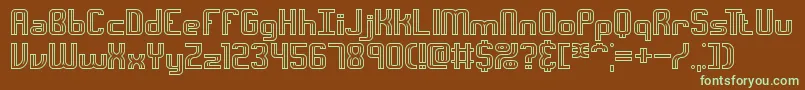 Intersc Font – Green Fonts on Brown Background