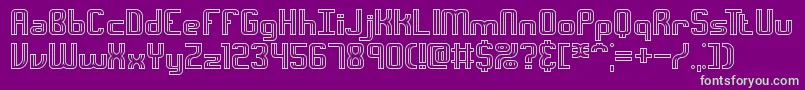 Intersc Font – Green Fonts on Purple Background