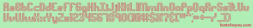 Intersc Font – Red Fonts on Green Background