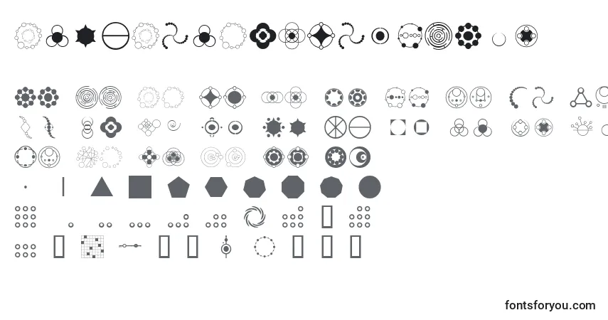 Schriftart CropCircleDingbats – Alphabet, Zahlen, spezielle Symbole