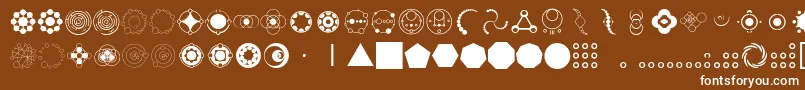 CropCircleDingbats Font – White Fonts on Brown Background